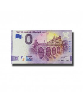 0 Euro Souvenir Banknotes Ponte Romana De Trajano Portugal MECA 2020-1