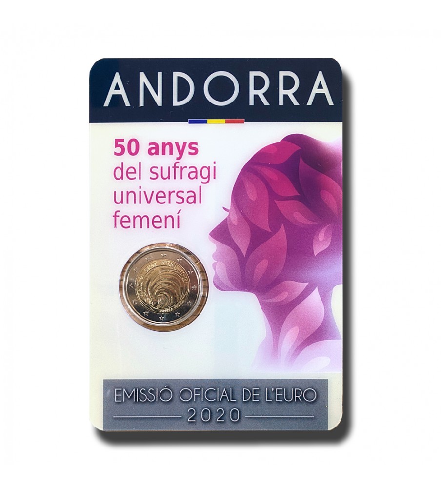 2020 Andorra Universal Female Suffrage 2 Euro Coin