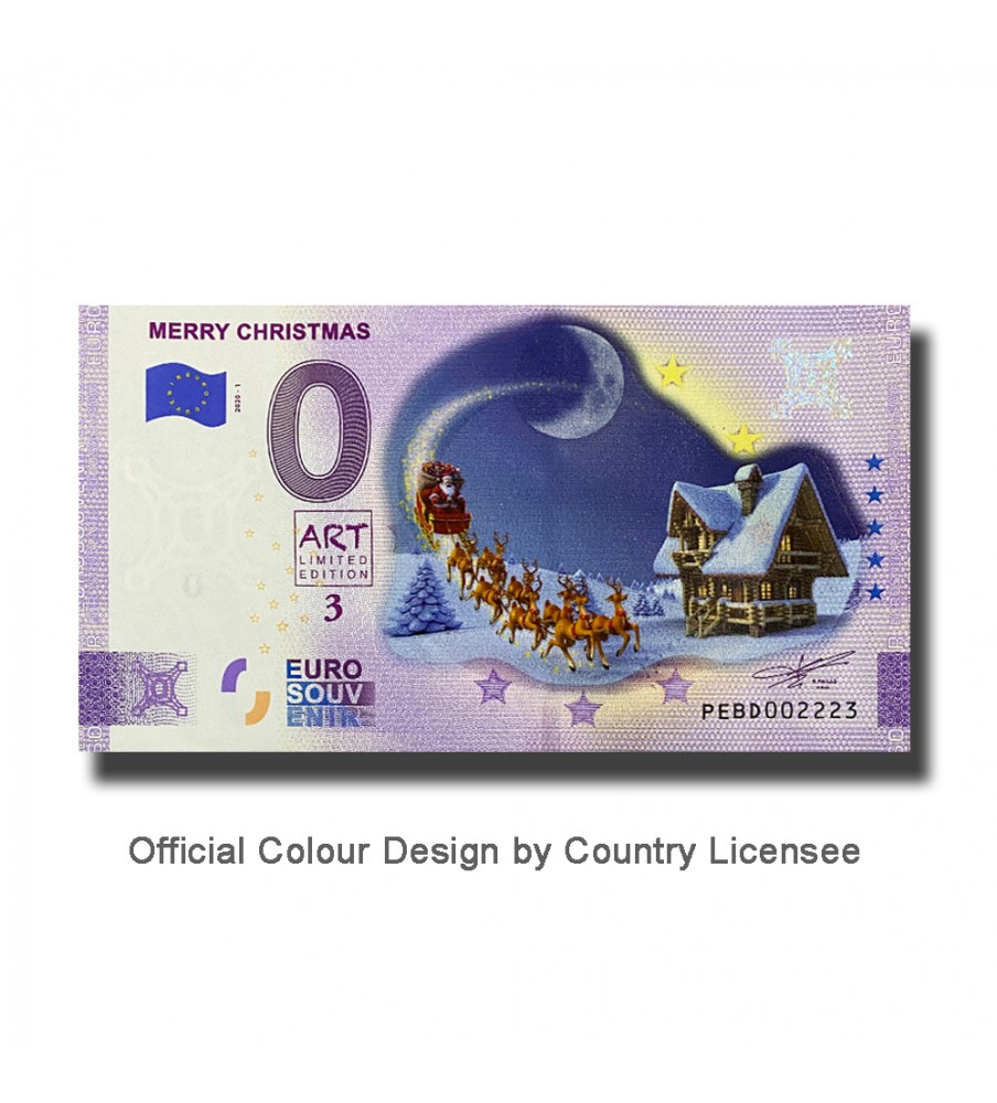 0 Euro Souvenir Banknotes Merry Christmas Colour Netherlands PEBD 2020-1 0 Euro Souvenir Banknotes Merry Christmas Colour Netherlands PEBD 2020-1