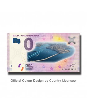 0 Euro Souvenir Banknote Malta Grand Harbour Valletta Colour Malta FEAH 2019-1