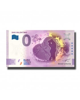 0 Euro Souvenir Banknote San Valentino SEDA 2021-1