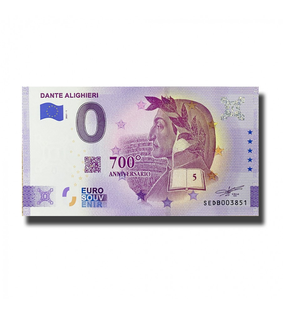 0 Euro Banknote Dante Alighieri Italy SEDB 2021-1