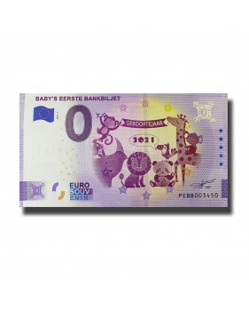 0 Euro Souvenir Banknote Baby's Eerste Banknbiljet Netherlands PEBB 2021-1