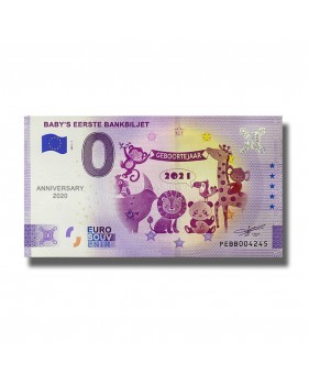 Anniversary 0 Euro Souvenir Banknote Baby's Eerste Banknbiljet Netherlands PEBB 2021-1