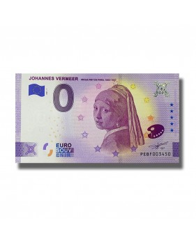 0 Euro Souvenir Banknote Johannes Vermeer Netherlands PEBF 2021-1