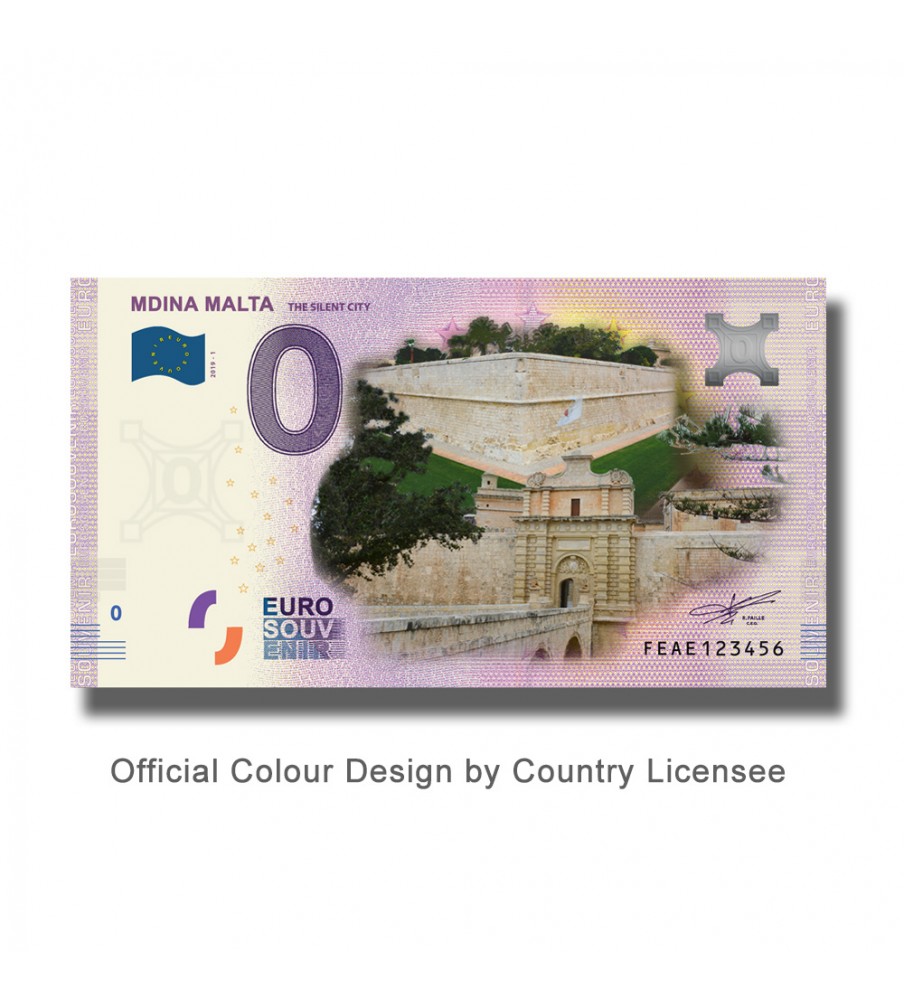 0 Euro Souvenir Banknote Mdina Malta FEAE 2019-1
