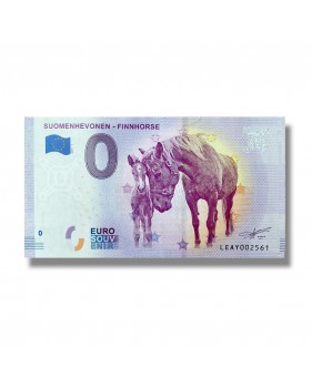 0 Euro Souvenir Banknote Soumenhevonen Finnhorse Finland LEAY 2019-1