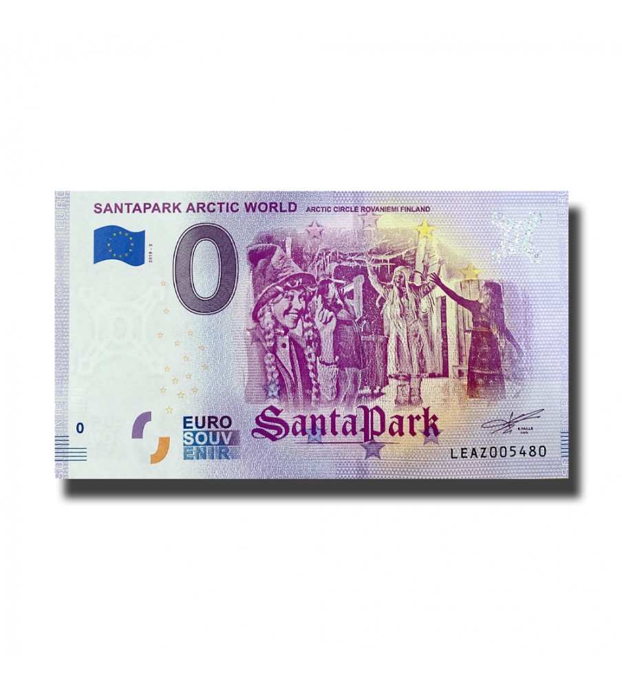 0 Euro Souvenir Banknote Santapark Arctic World Finland LEAZ 2019-2