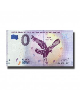 0 Euro Souvenir Banknote Suomi Finland Wild Nature Aquila Chrysaetos Finland LEAN 2019-5