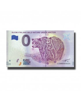 0 Euro Souvenir Banknote Suomi Finland Wild Nature Ursus Arctos Finland LEAN 2018-1