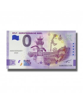 Anniversary 0 Euro Souvenir Banknote Sylt Nordfriesische Insel Germany XERV 2021-1