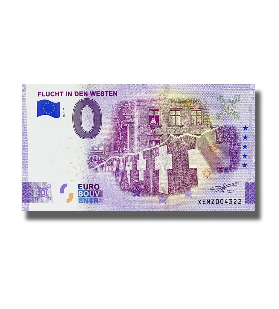 0 Euro Souvenir Banknote Flucht In Den Westen Germany XEMZ 2021-26