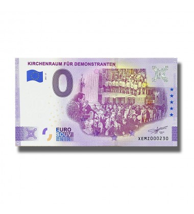 0 Euro Souvenir Banknote Kirchenraum Fur Demonstranten Germany XEMZ 2021-27