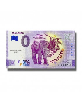 Anniversary 0 Euro Souvenir Banknote Zoo Leipzig Germany XEAH 2021-4