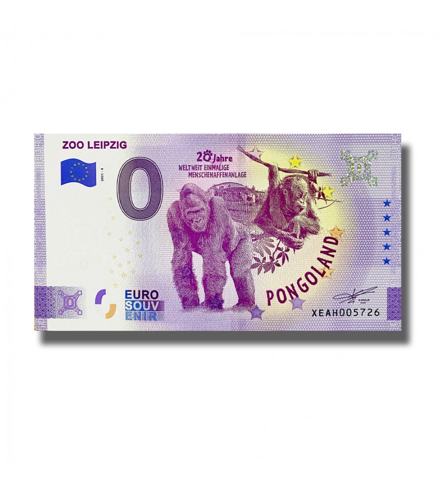 0 Euro Souvenir Banknote Zoo Leipzig Germany XEAH 2021-4