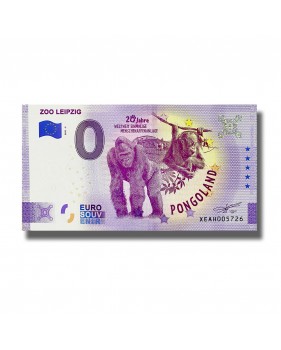 0 Euro Souvenir Banknote Zoo Leipzig Germany XEAH 2021-4