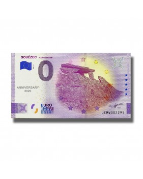 Anniversary 0 Euro Souvenir Banknote Gouezec Karregantan France UEMW 2021-3