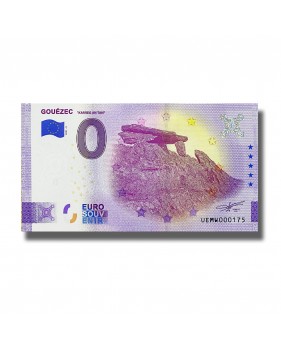 0 Euro Souvenir Banknote Gouezec Karregantan France UEMW 2021-3