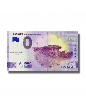 Anniversary 0 Euro Souvenir Banknote Gouezec France UEMW 2021-2