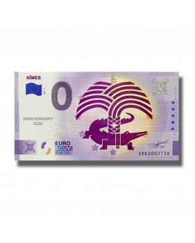 Anniversary 0 Euro Souvenir Banknote Nimes France UEKZ 2021-7