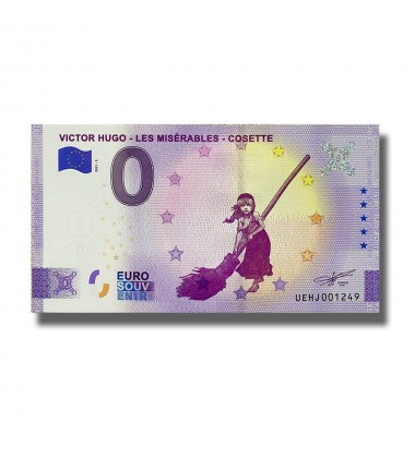 0 Euro Souvenir Banknote Victor Hugo Les Miserables Cosette France UEHJ 2021-5