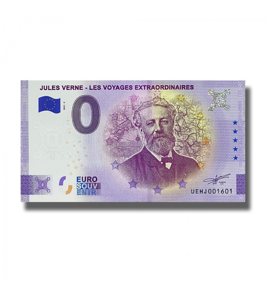 0 Euro Souvenir Banknote Jules Verne France UEHJ 2021-3