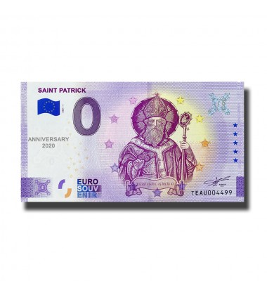 Anniversary 0 Euro Souvenir Banknote Saint Patrick Ireland TEAU 2021-1