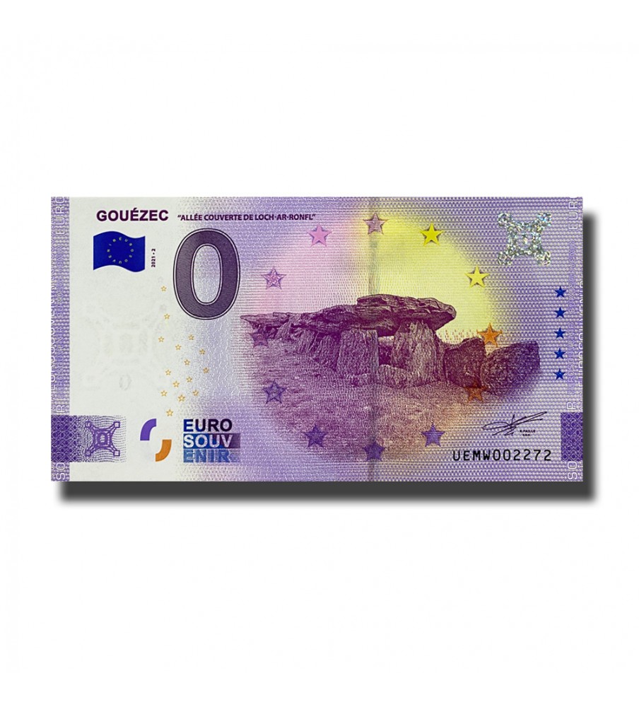 0 Euro Souvenir Banknote Gouezec France UEMW 2021-2