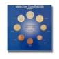 2008 Malta Euro Coins Full Set of Certification Coins from 1 cent to 2 euro