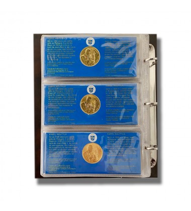 1984 Canada Papal Visit Medal Set of 15 Color Gold with Certificate of Authenticity