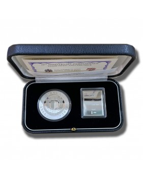 1964-2014 Malta 50Th Anniversary Independence €10 Silver Coin Proof And Silver Stamp