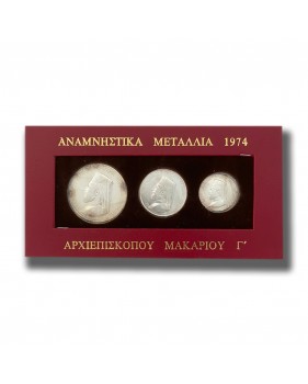 1974 Anamnhetika Metaia Silver Medal with box set 3