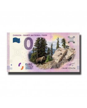 0 Euro Souvenir Banknote Banff National Park Colour Canada CAAB 2019-1
