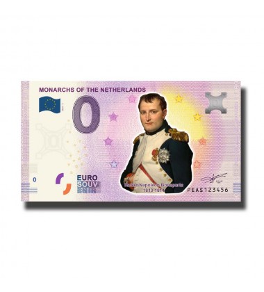 0 Euro Souvenir Banknote Monarchs of The Netherlands Napoleon Colour Netherlands PEAS 2020-2
