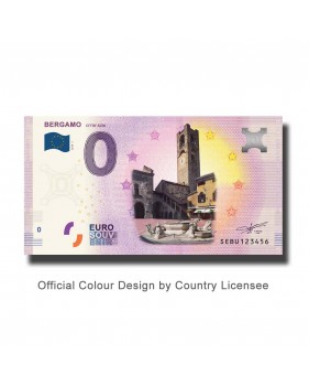 0 Euro Souvenir Banknote Bergamo Citta Alta Colour Italy SEBU 2019-1