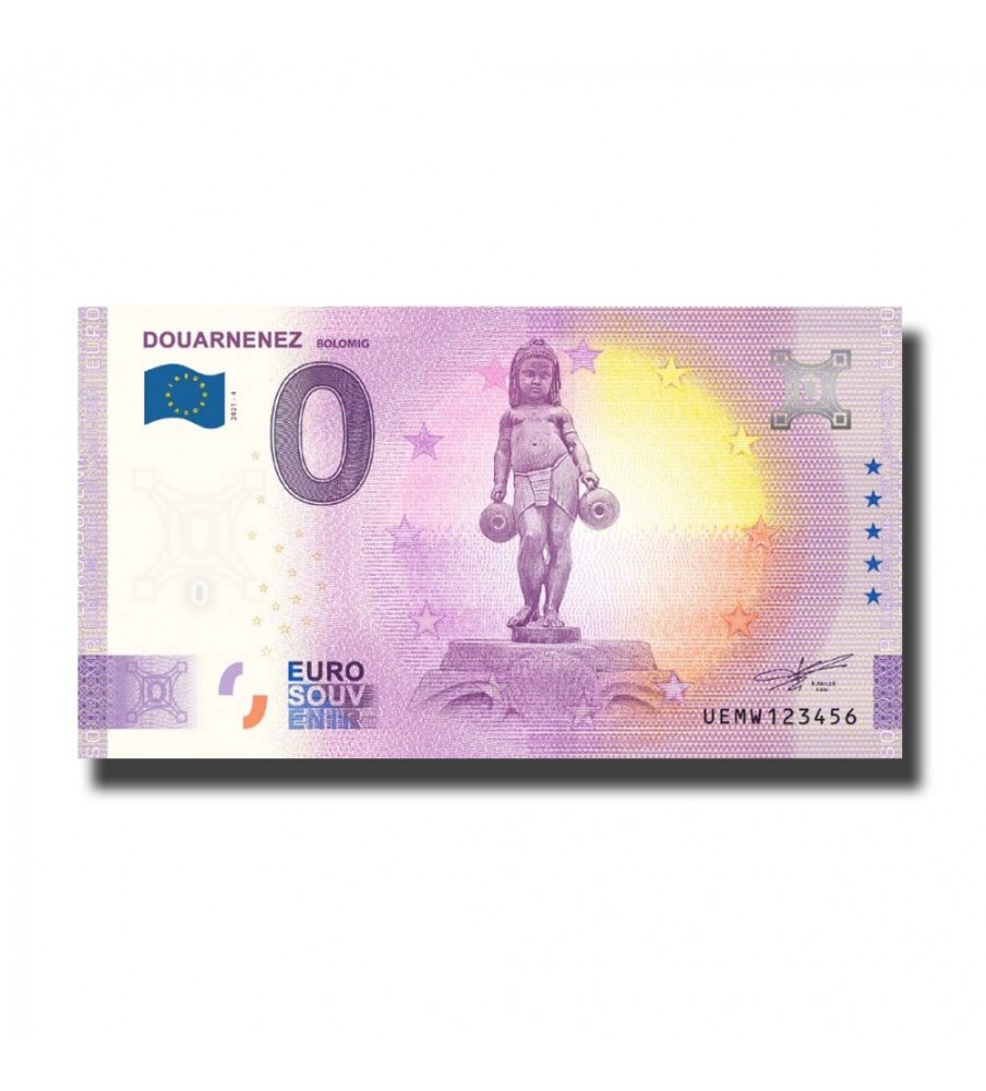0 Euro Souvenir Banknote Douarnenez Bolomig France UEMW 2021-4