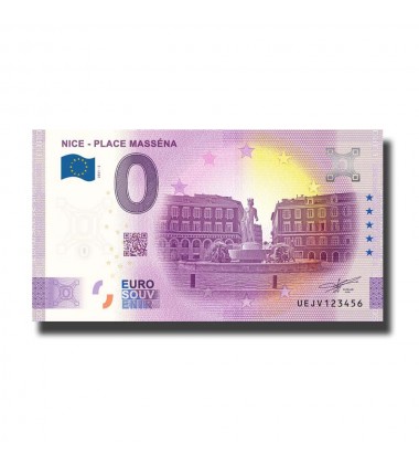 0 Euro Souvenir Banknote Nice Place Massena France UEJV 2021-2