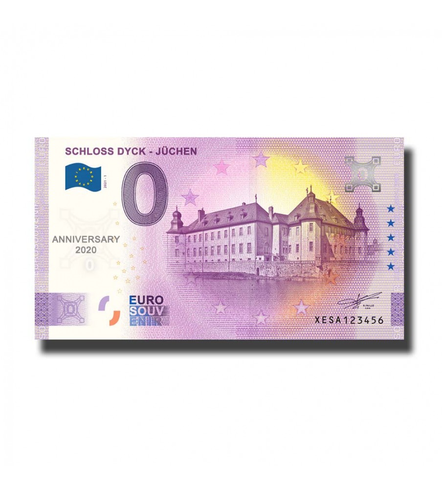 Anniversary 0 Euro Souvenir Banknote Schloss Dyck Juchen Germany XESA 2021-1