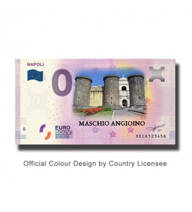 0 Euro Souvenir Banknote Napoli Colour Italy SECA 2020-1