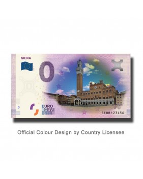 0 Euro Souvenir Banknote Siena Colour Italy SEBB 2019-1