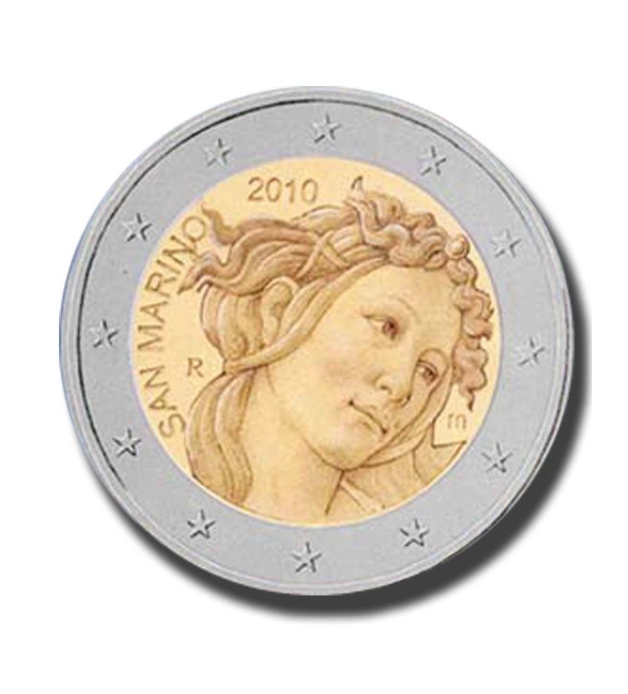 2010 San Marino 500th Anniversary of the Death of Sandro Botticelli 2 Euro Coin 2010 San Marino 500th Anniversary of the Death of Sandro Botticelli 2 Euro Coin