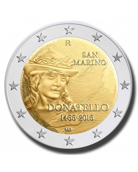 2016 San Marino 550Th Death Ann Donatello 2 Euro Coin