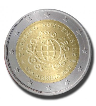 2017 San Marino Anno Del Turismo Sostenibile 2 Euro Coin