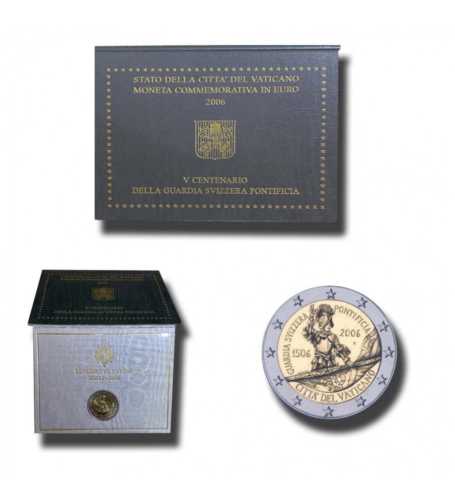 2006 Vatican 500th Anniversary of the Swiss Guard 2 Euro Coin