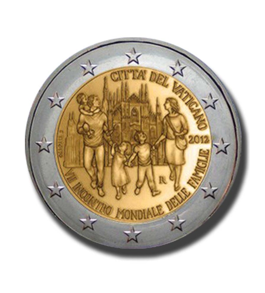 2012 Vatican 7th  World Meeting of Families 2 Euro Coin