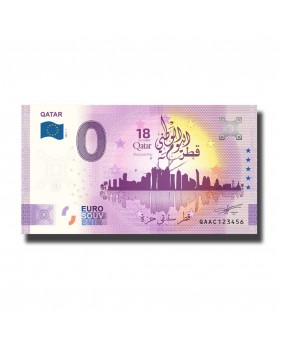 0 Euro Souvenir Banknote Qatar QAAC 2021-1