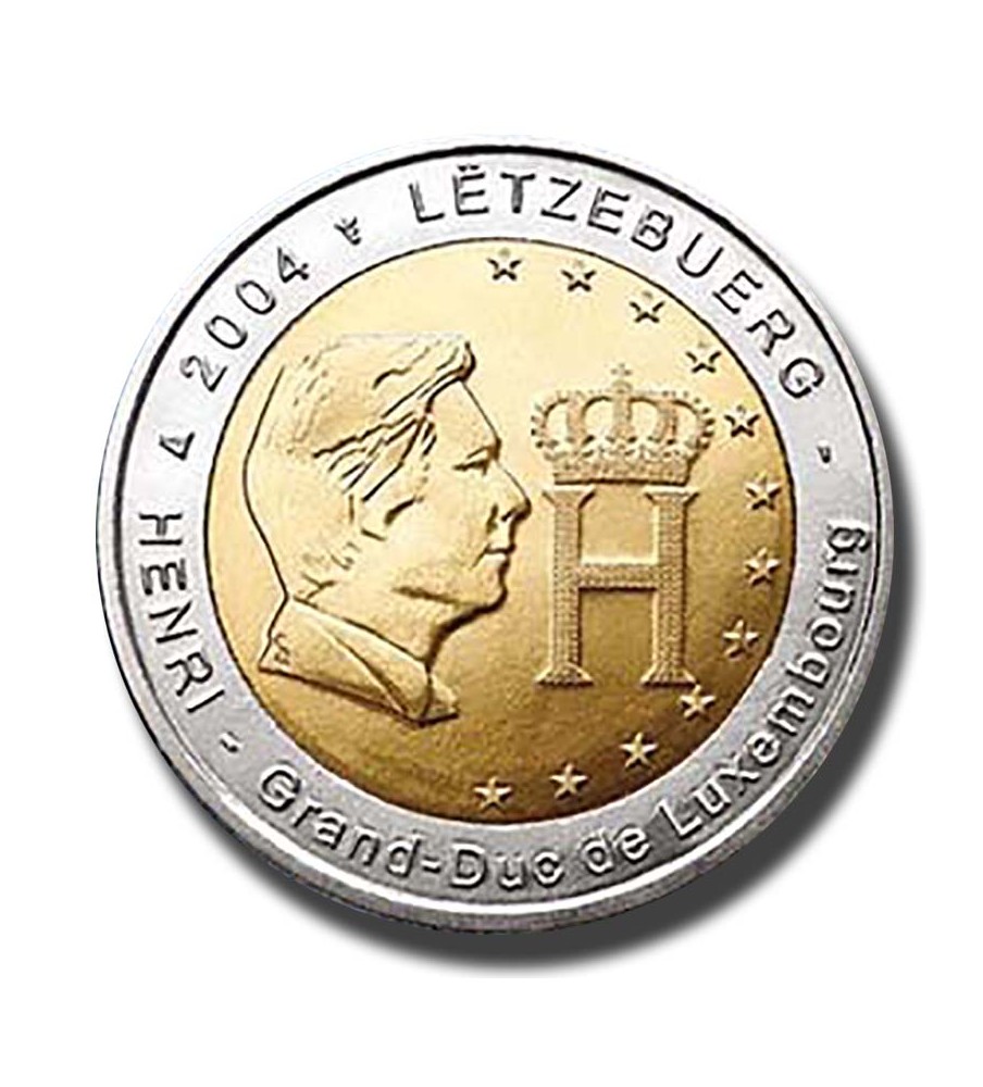 2004 Luxembourg Effigy and Monogram of Grand Duke Henri 2 Euro Coins