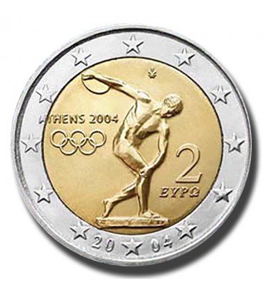 2004 Greece Summer Olympics in Athens 2004 2 Euro Coin