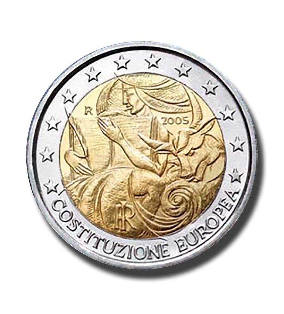 2005 Italy 1st Anniversary of the Signing of the European Constitution 2 Euro Coin
