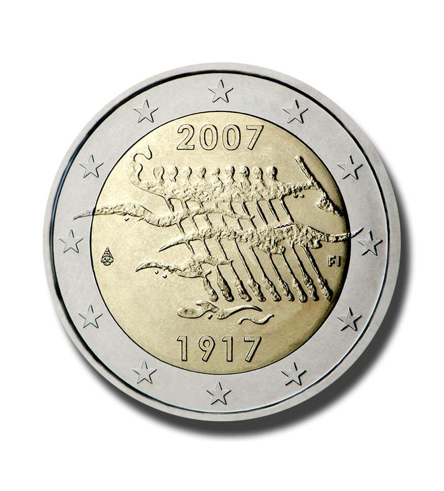 2007 Finland 90th Anniversary of Finland's Independence 2 Euro Coin